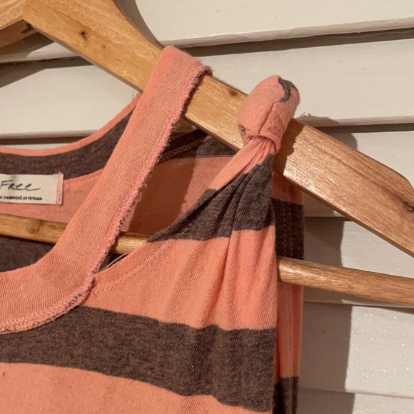 We The People top Size M Coral/grey stripes, cutouts around the collar bone. - Picture 2 of 5
